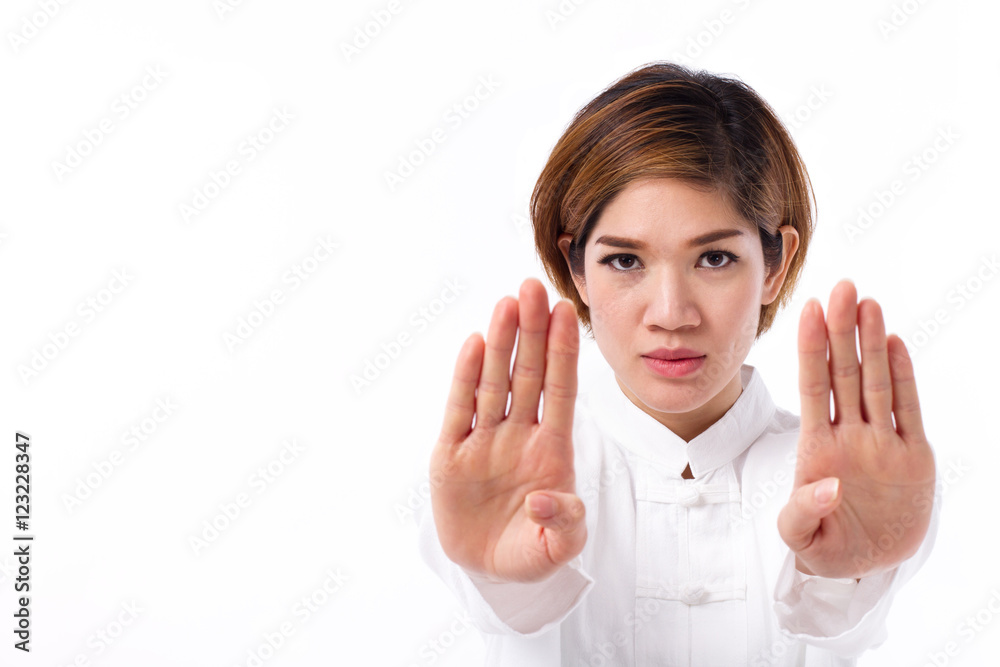 active, strong, confident asian woman practice kungfu or tai chi quan, baguazhang, chinese martial arts concept active, strong, confident asian woman practice kungfu or tai chi quan, baguazhang, chinese martial arts concept