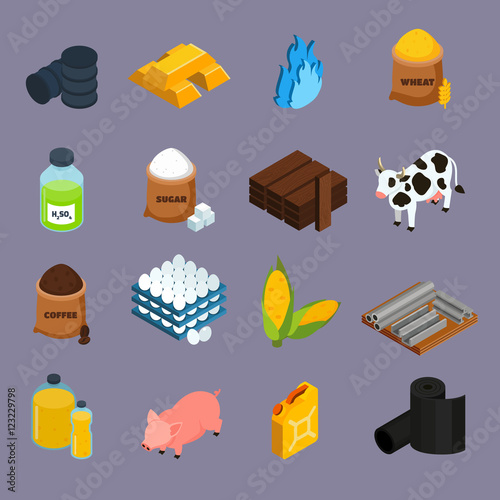 Commodity Icons Set