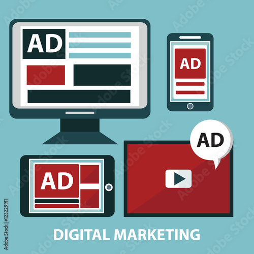 Concepts for video marketing, digital marketing, advertising, social media, web and mobile apps and services, e-commerce, SEO. Concepts for website banners and printed materials.