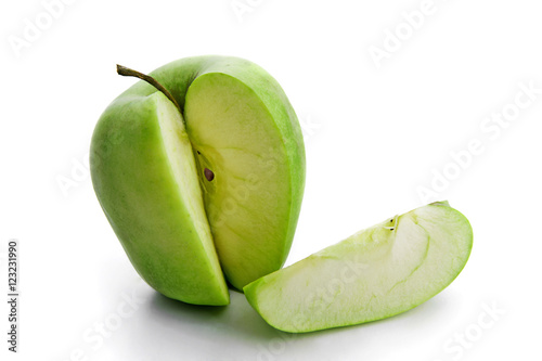Wallpaper Mural Ripe green apple and slice Torontodigital.ca