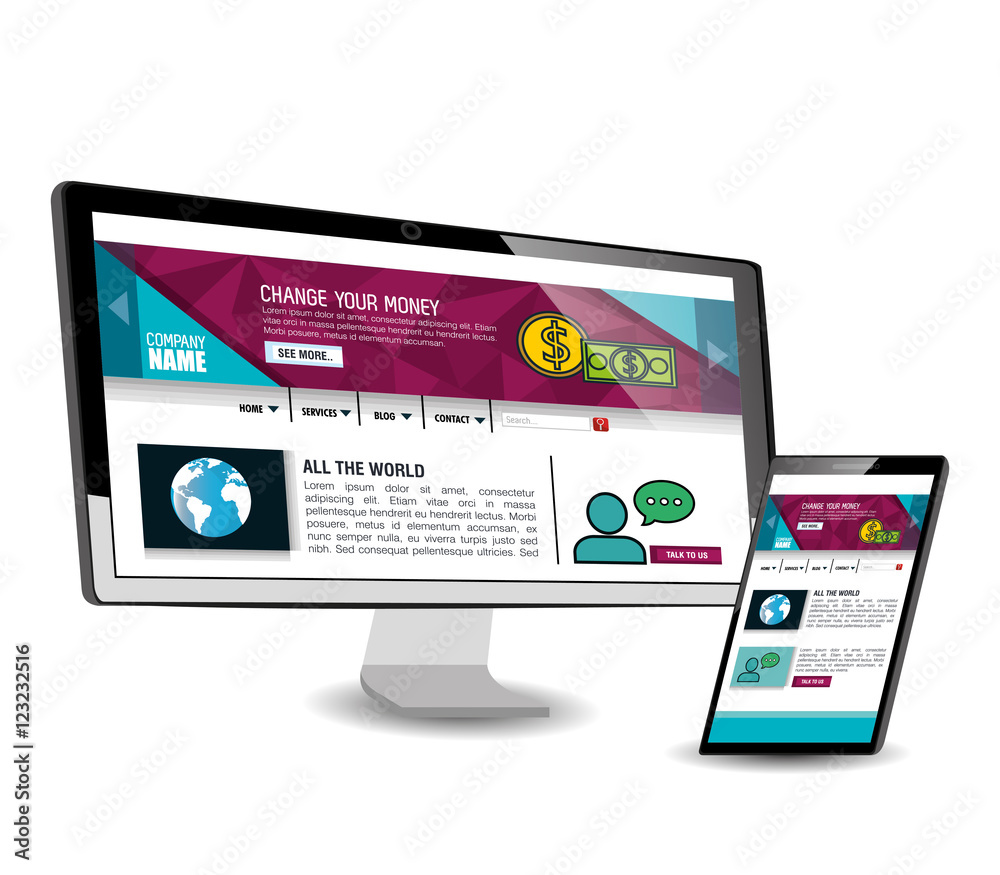 model website at device electronic vector illustration design model website at device electronic vector illustration design