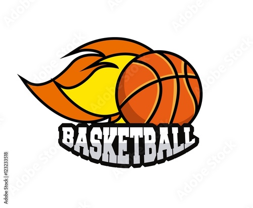 basketball league emblem classic vector illustration design