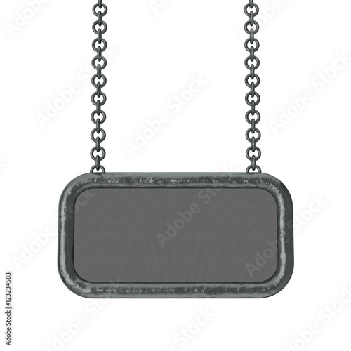 Blank signboard with metall...