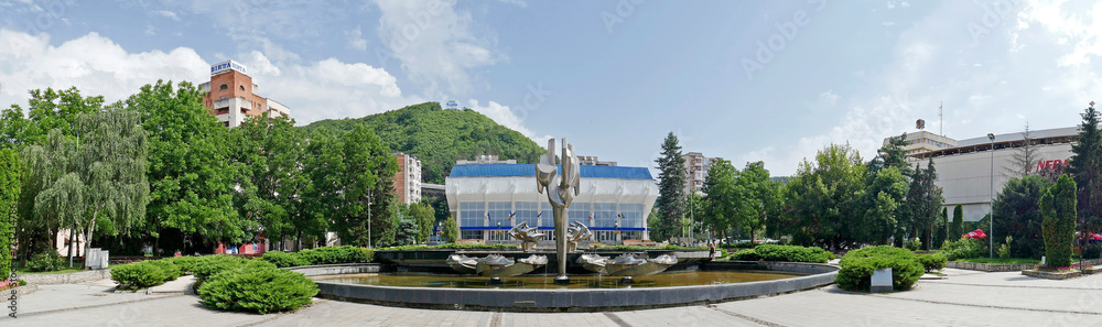 Panoramic view with Kinetic fountain