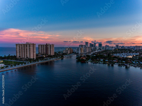 Aerial view of Miami Hollywood with hotels and apartments © Nejron Photo