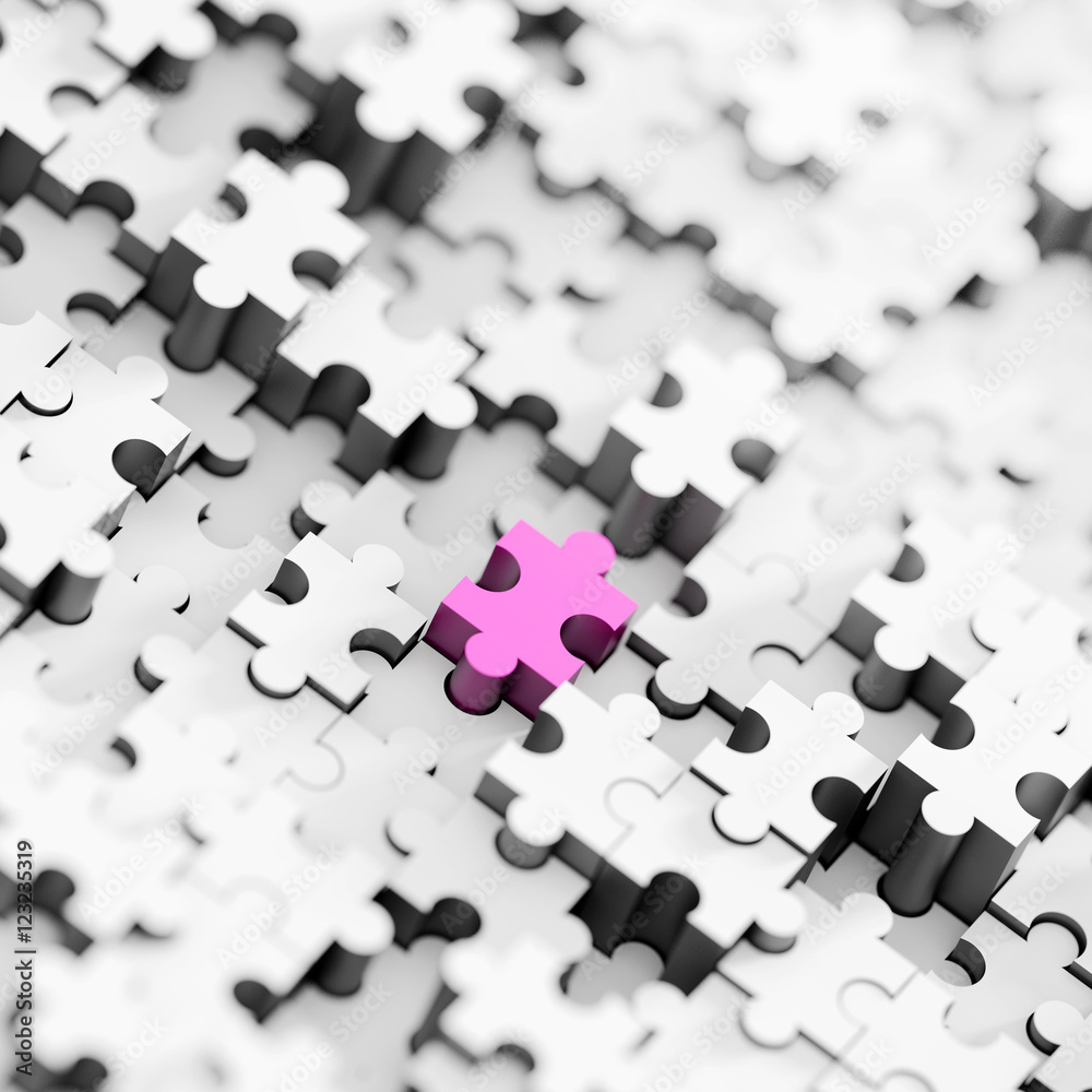 Jigsaw three dimensional background Jigsaw three dimensional background