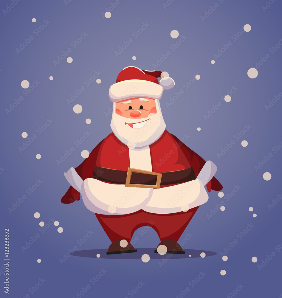 Funny Santa Claus in snow vector illustration. Funny Santa Claus in snow vector illustration.