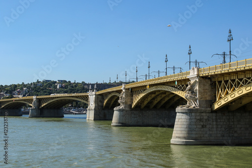Margaret Bridge across the River Danube in Budapest