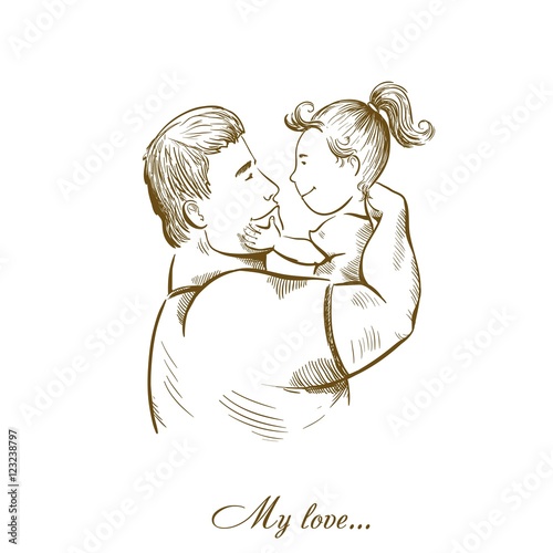 dad and daughter. fatherhood. childhood. paternal feelings. love for children