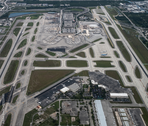 Aerial view of Fort Lauderdale, Hollywood International Airport. photo