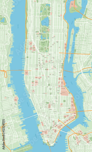 New York Map - vector illustration