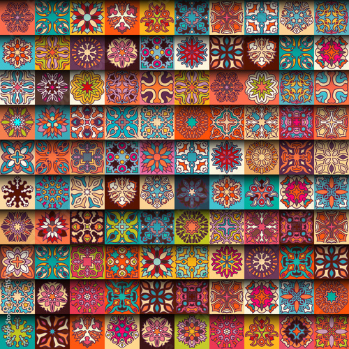 Seamless pattern. Vintage decorative elements. Hand drawn background. Islam, Arabic, Indian, ottoman motifs. Perfect for printing on fabric or paper.