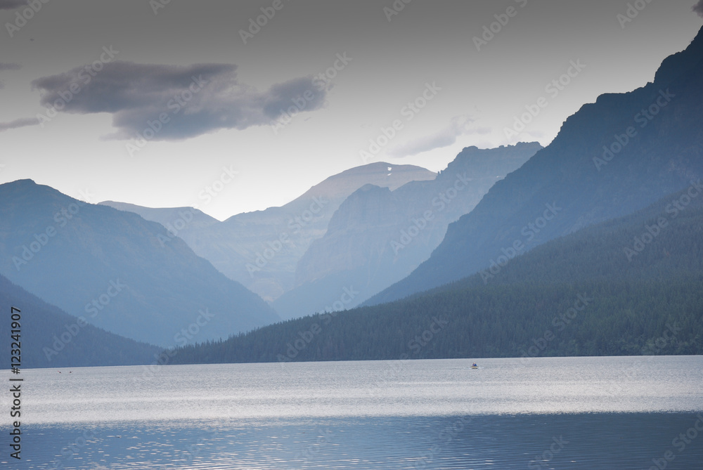 Glacier Lake Scene Glacier Lake Scene
