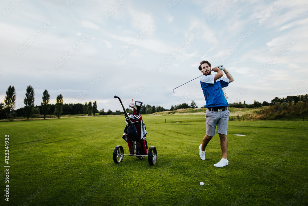 Golfer Eisenschwung Golfer Eisenschwung