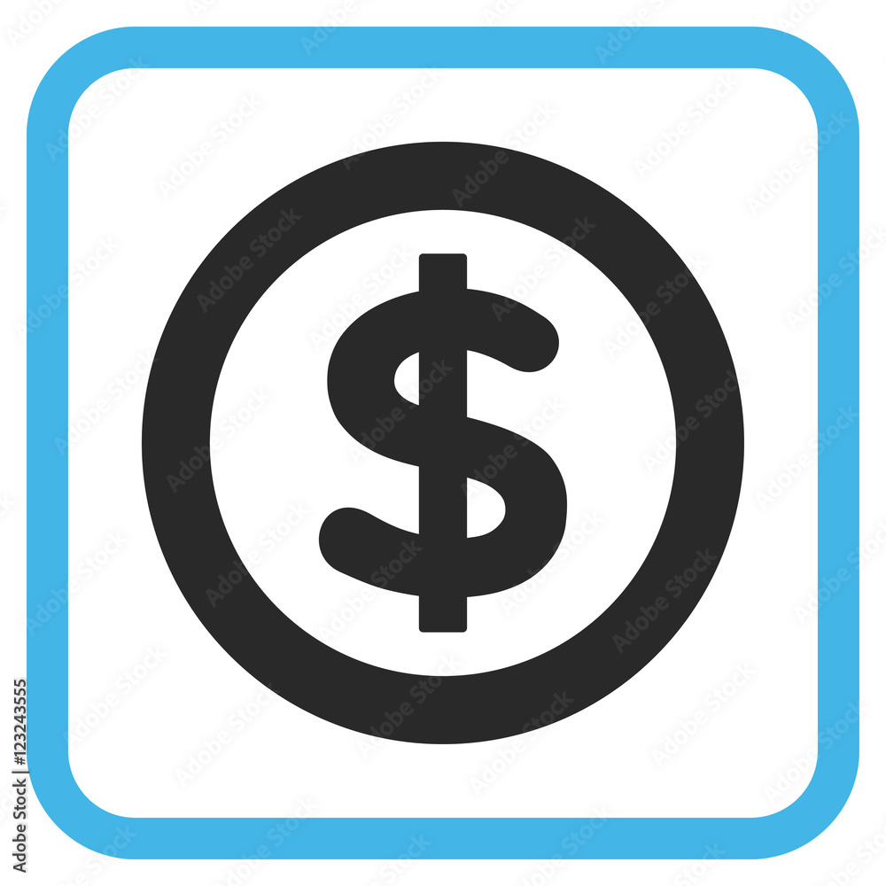Finance blue and gray vector icon. Image style is a flat pictograph symbol inside a rounded square frame on a white background. Finance blue and gray vector icon. Image style is a flat pictograph symbol inside a rounded square frame on a white background.