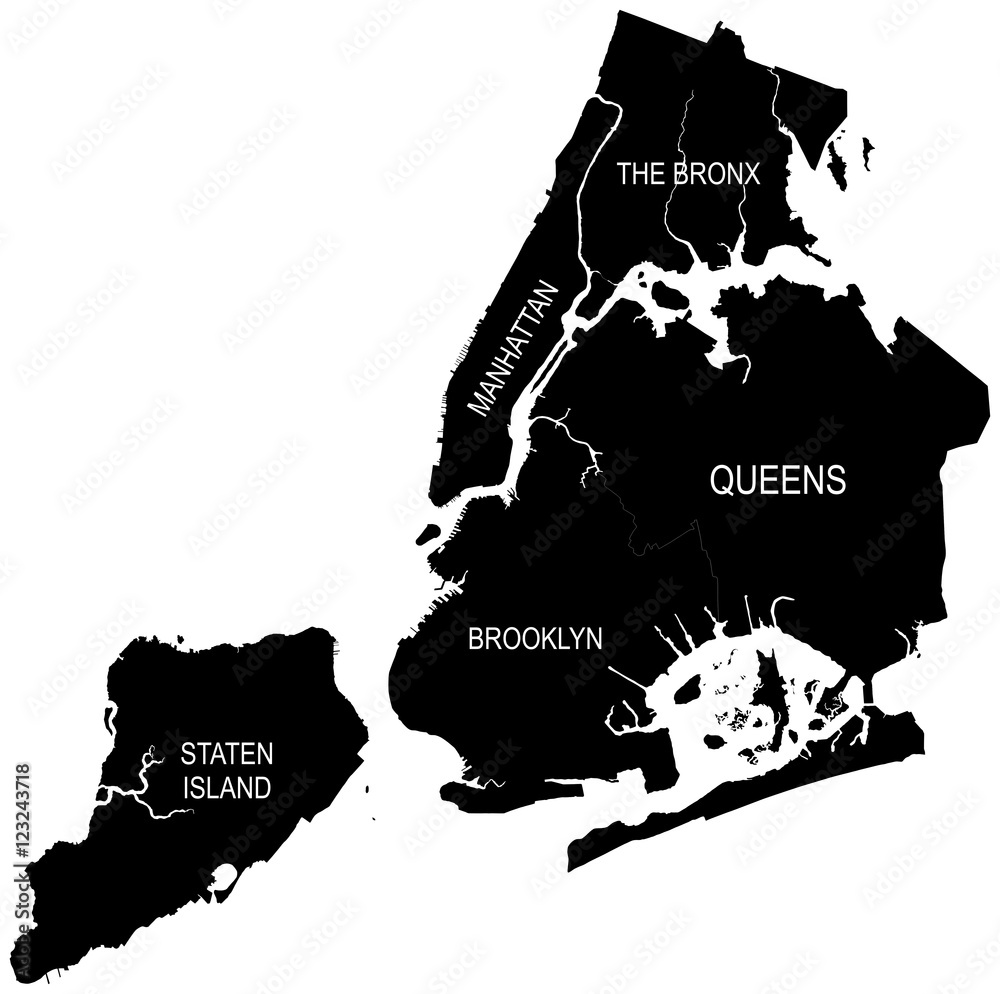 New York City Map vector illustration Stock Vector Adobe Stock