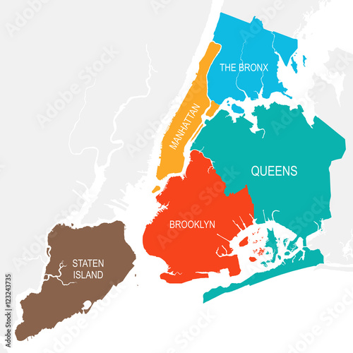 New York City Map - vector illustration