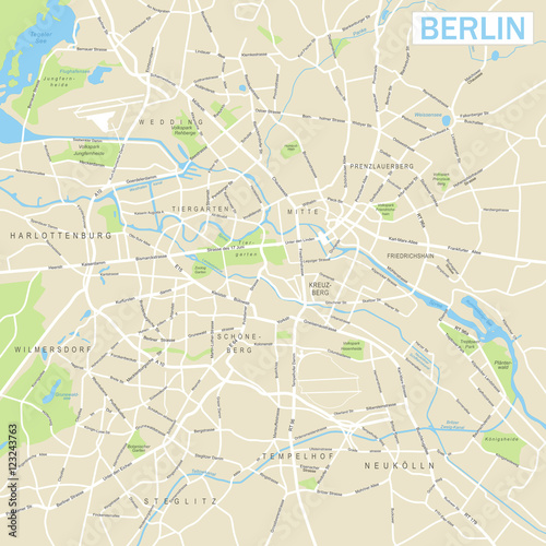 Berlin Map - vector illustration
