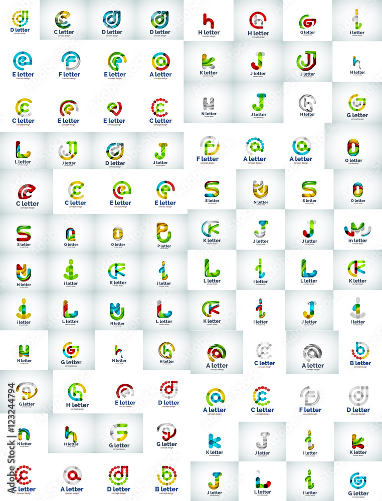 Mega collection of letter logo icons