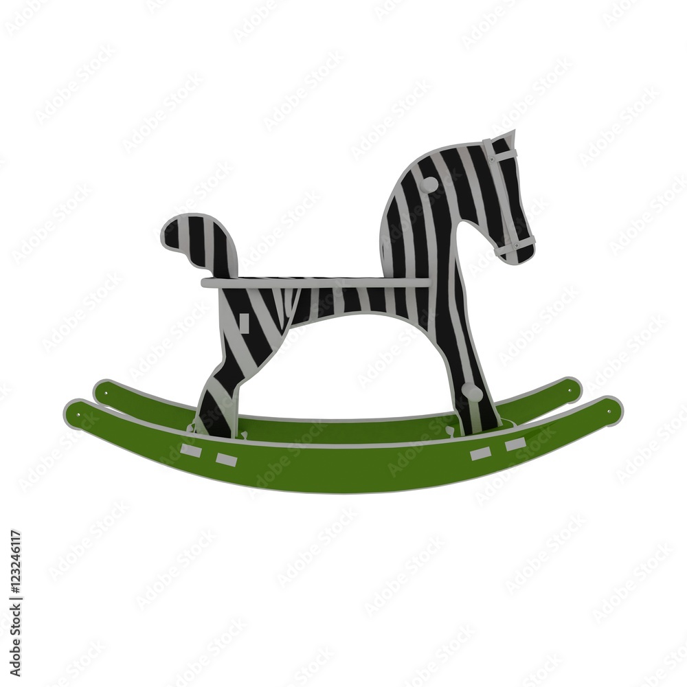 3d illustration of child horse toy. white background isolated. icon for game web. 3d illustration of child horse toy. white background isolated. icon for game web.