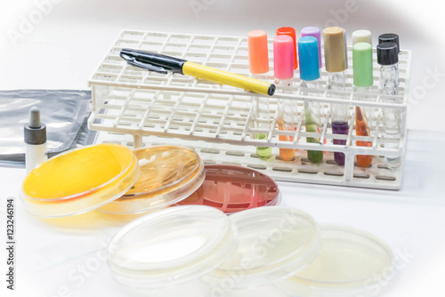 Biochem test kit for identified pathogen.