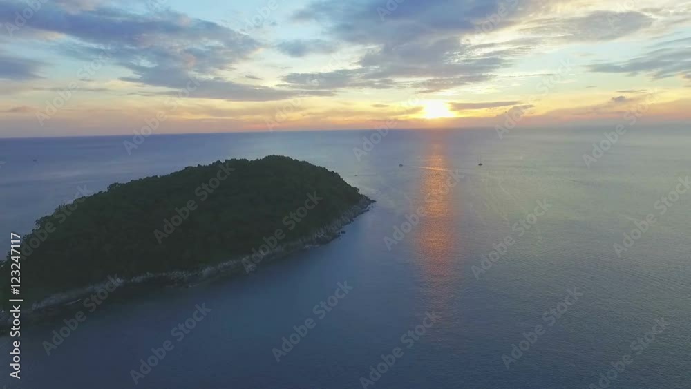 aerial photography at wind turbine on hilltop beside the sea near Phomthep cape viewpoint aerial photography at wind turbine on hilltop beside the sea near Phomthep cape viewpoint