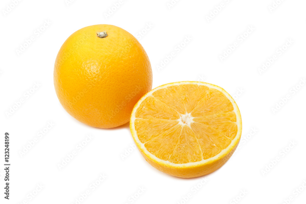 Orange fruit isolated on white background Orange fruit isolated on white background