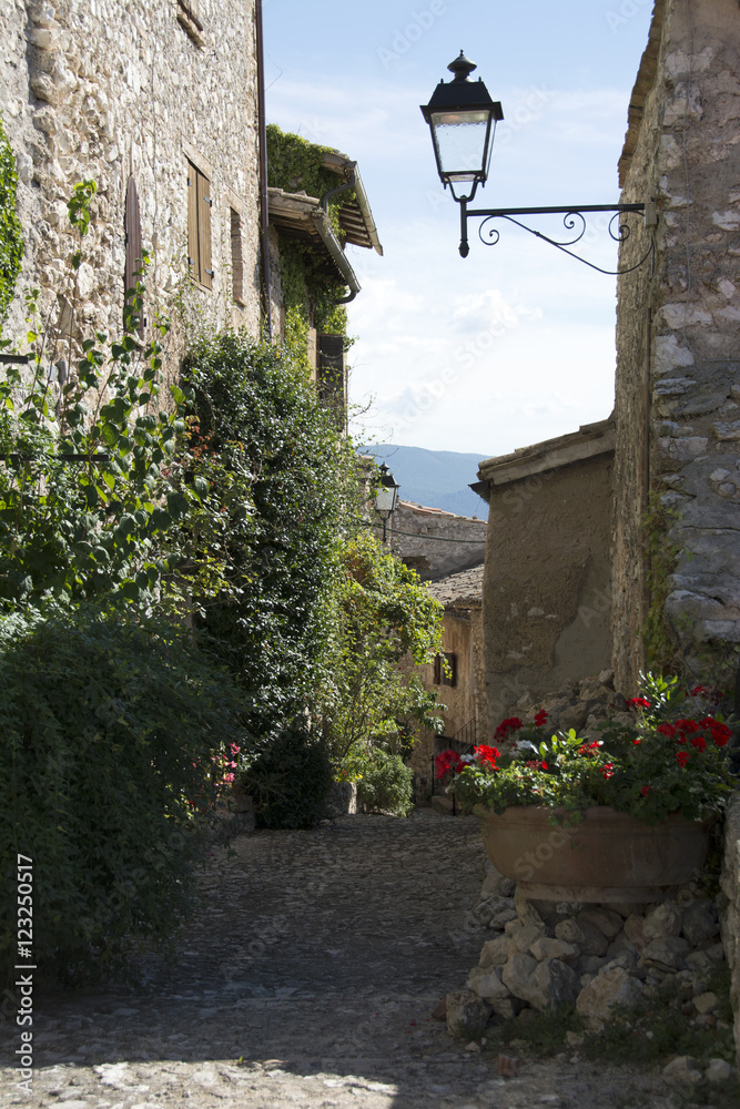 Foto Stock Castello di Pissignano, Umbria Adobe Stock