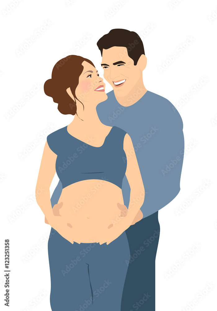 Pregnant woman and man design, Couple family love pregnancy maternity and  expecting theme Vector illustration Stock Vector Image & Art - Alamy