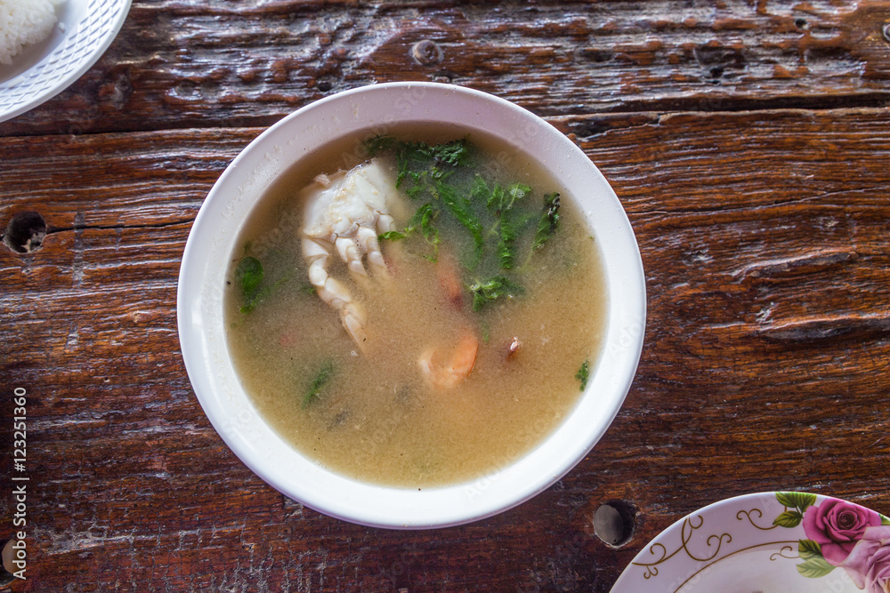 thai spicy and sour seafood soup thai spicy and sour seafood soup