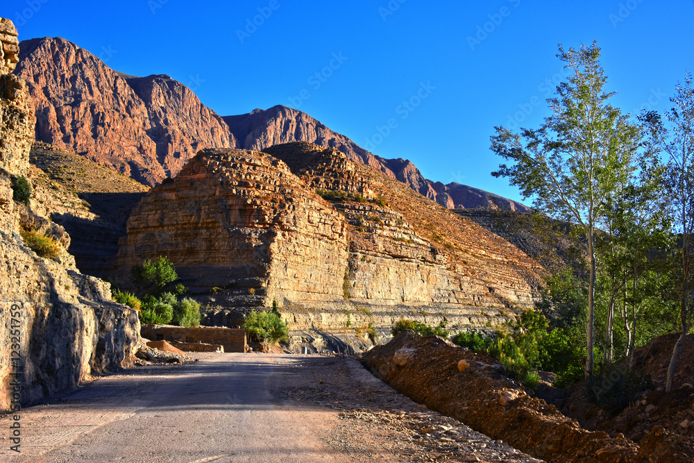 Landscape view of high Atlas Mountains, Morocco Landscape view of high Atlas Mountains, Morocco