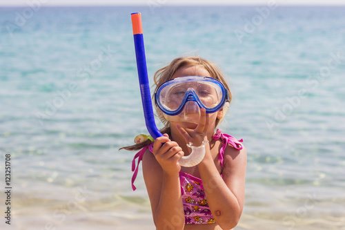 Little Girl Vacation Beach Sea