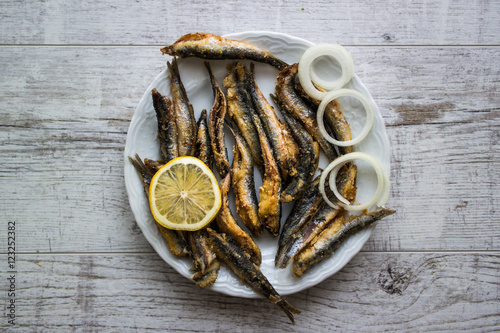 Turkish Hamsi Tava / Fried Anchovies photo