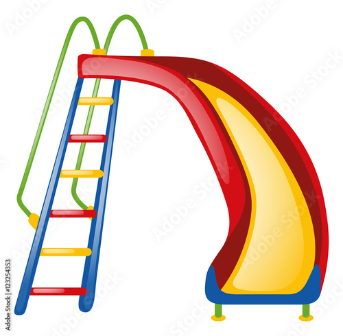 Colorful slide on white background