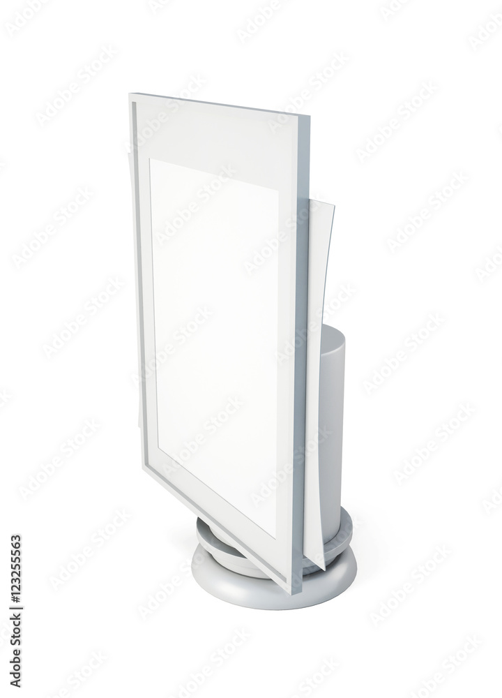 Template of advertising stand isolated. 3d rendering Template of advertising stand isolated. 3d rendering