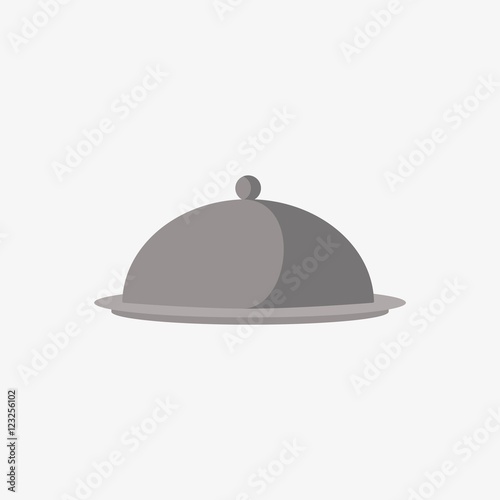 Cloche food plate vector sign illustration icon