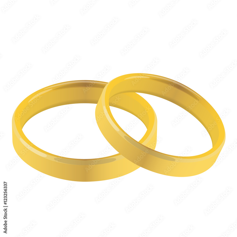 pair of golden wedding rings vector illustration pair of golden wedding rings vector illustration