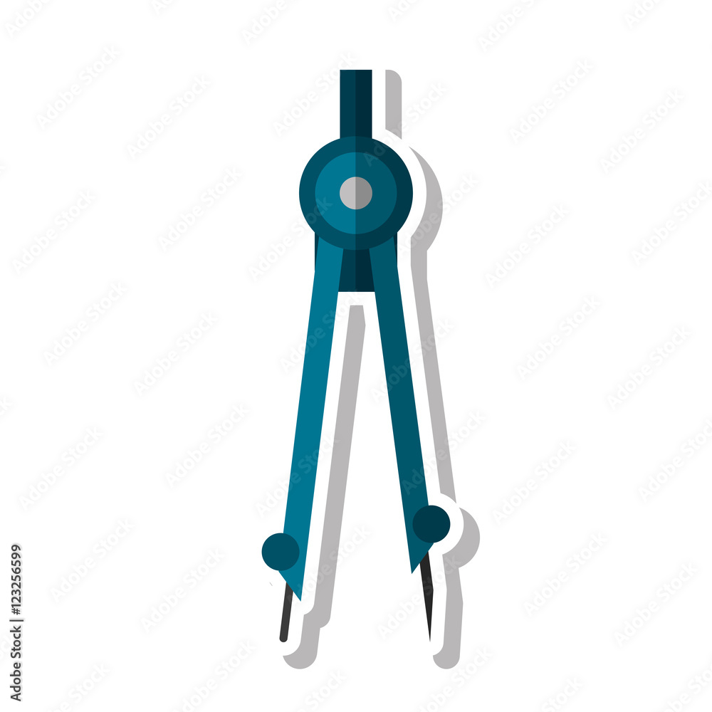 Compass object icon. School supply tool instrument and education theme. Isolated design. Vector illustration Compass object icon. School supply tool instrument and education theme. Isolated design. Vector illustration