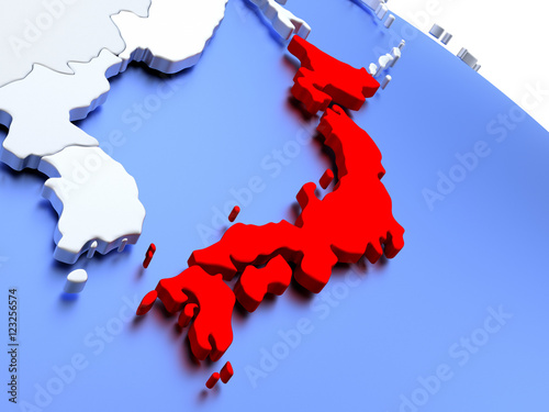 Japan on world map