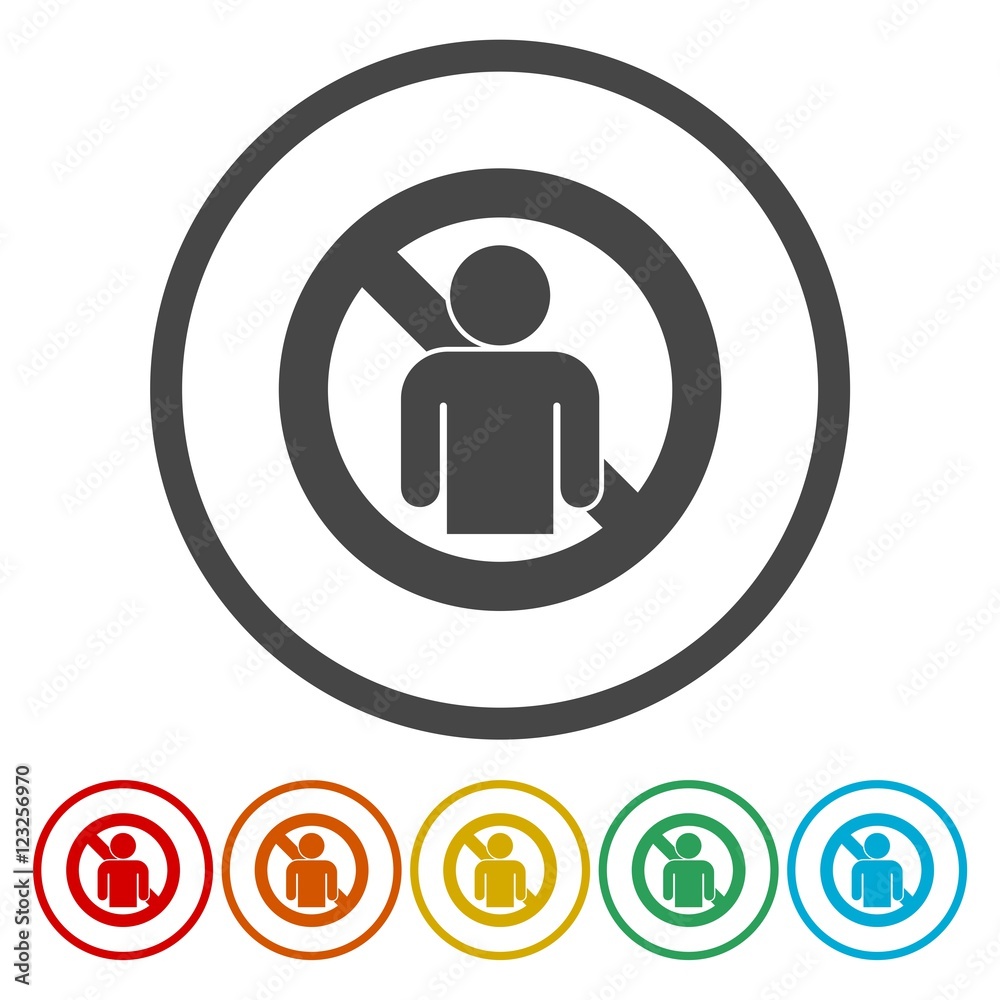 No man icon. No person icon No man icon. No person icon
