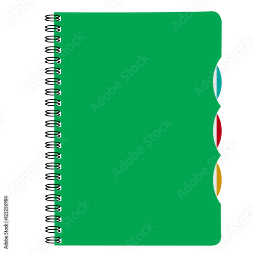 note book green vector illustration