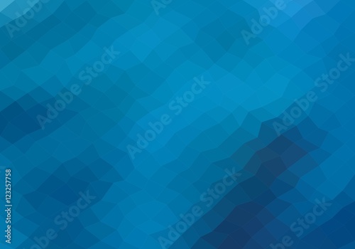 Background of dark and light blue squares. Mosaic backdrop composite of geometric elements. Multicolor abstract pixel pattern. 