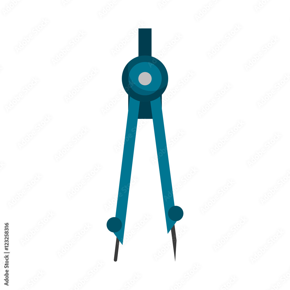 Compass object icon. School supply tool instrument and education theme. Isolated design. Vector illustration Compass object icon. School supply tool instrument and education theme. Isolated design. Vector illustration