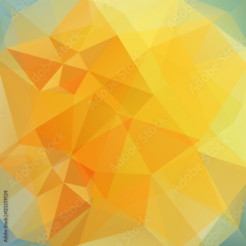 Abstract polygonal vector background. Yellow geometric vector illustration. Creative design template.
