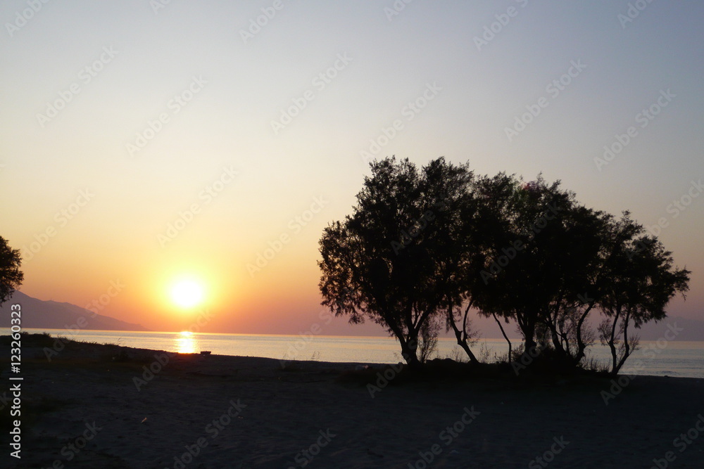 Romantic Sunset in Greece