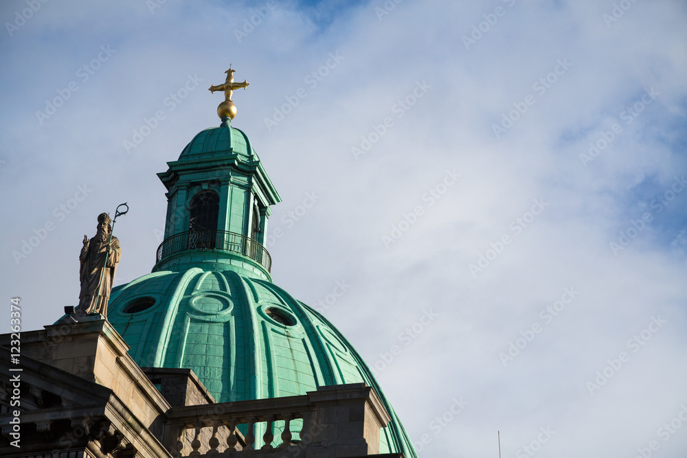 The dome of the Mary Immaculate of Sinners church in Dublin, Ireland
