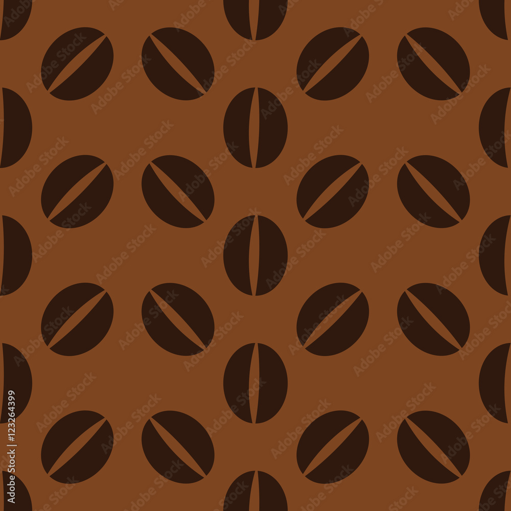 Obraz premium Brown coffee beans pattern