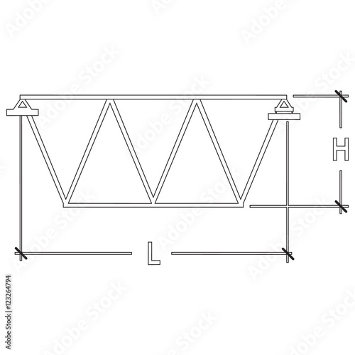 monochrome icon with steel structures