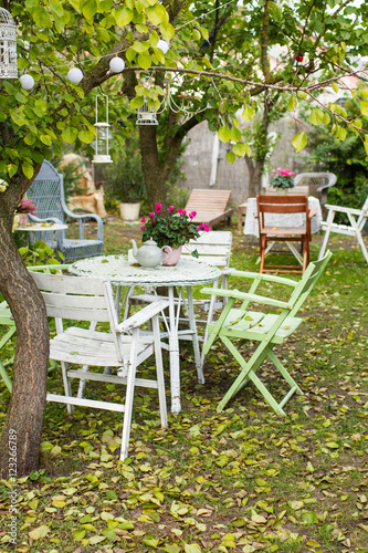 chairs in the garden