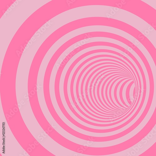 Pink Circle Striped Abstract Tunnel